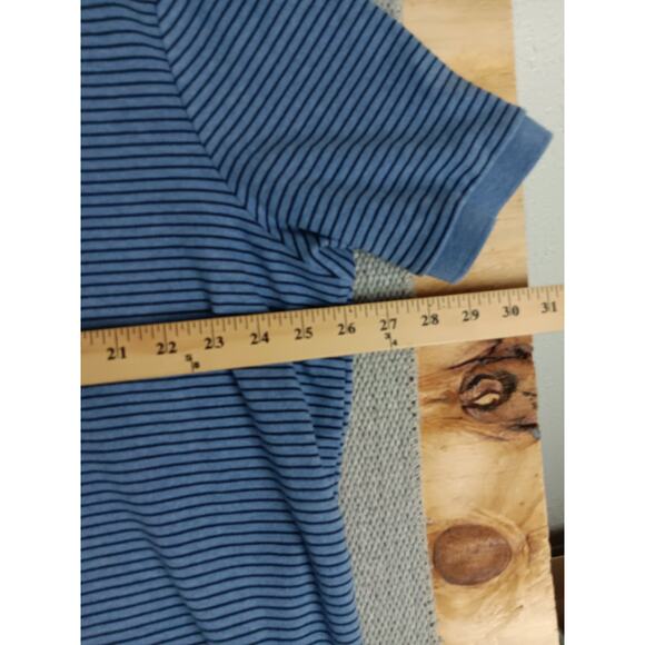 Polo Ralph Lauren Polo Shirt Mens XXL Blue Striped Classic Fit Summer Preppy - Picture 9 of 11